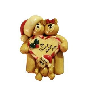 Vtg 1993 Calliope Designs My Primera Navidad Christmas Dough Ornament No Sticker